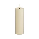 Deluxe Homeart İç Mekan Alevsiz LED Mum - Krem - Gerçek Alevli ™ Teknoloji - Pille Çalışan Mum (5 x 15 cm)')