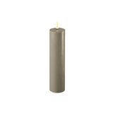 Deluxe Homeart İç Mekan Alevsiz LED Mum - Kum - Real Flame™ Teknolojili - Akülü Mum (5 x 20 cm)