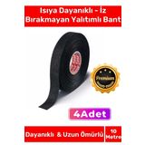 Deluxe Isıya Dayanıklı Aşınma Direnci Kalıntı Bırakmayan Alev Geciktirici 10mt Yalıtım Bant 4 Adet