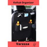 Deluxe Oto Seri Çok Cepli Keçe Özel Üretim Pratik Sökülüp Takılır Oto Koltuk Arkası Organizer