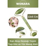 Deluxe Pürüzsüz Parlak Cilt İçin Elmacık Kemiği Kan Akışı Desteği Yeşim Taşı Göz Ve Yüz Masaj Aleti
