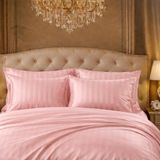 DELUXE SATEN NEVRESİM TAKIMI (pudra, Çift Kişilik)