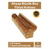 Deluxe Seri Taşınabilir El Yapımı Ahşap Dekoratif Desenli Hazneli Büyük Tütsü Kutusu