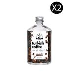 Deluxe Seri Turkish Coffee Kolonyası Parfümlü Türk Kahvesi Kokulu Kolonya 200 Ml X 2 Cam Şişe