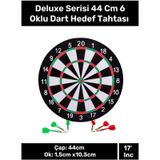 Deluxe Serisi 17' Her Yaş Için Iç Mekan ve Dış Mekan 44 cm Kız Erkek Çocuk 6 Ok Dart Hedef Tahtası