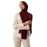 Deluxe Şifon Şal | Kaliteli ve Dayanıklı Şifon Kumaş – Şıklık ve Konfor Bir Arada (Koyu Bordo)