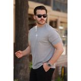 Deluxe Takı ve Giyim Erkek Oversize Bisiklet Yaka Kısa Kollu T-Shirt - Gri