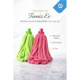 Delvos 2'li Set Premium Havlu Yedek Mop Süper Mop Emici Mikrofiber Havlu Emici Temizlik Mop