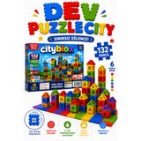 Delvos Kutulu Puzzle CityBlox 3D Yapı Ve Tasarım Blokları 132 Parça Eğitici, Zeka Geliştirici Oyuncak Lego