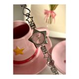 Dem Accessory Çelik | Pink StarGirl Saat - Pembe Yıldızlı Kadın Saat