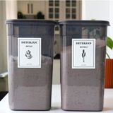 Dem Home 2'li Antrasit Deterjan Kutusu Saklama Kabı 3200 ml Renkli ve Beyaz Deterjan Kutusu