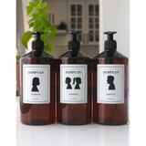 Dem home 3 lü banyo şişe seti amber 500ml