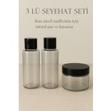 Dem Home 3 lü Seyehat Seti Çanta - Bavul - Tatil şişe seti 100 ml