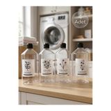 Dem Home 4 ADET Şeffaf Cam Görünümlü Plastik Detarjan Şişe Seti 1 Litre