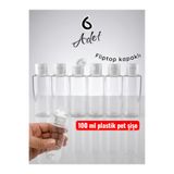 Dem Home 6 Adet 100 Ml Şeffaf Fliptop Kapaklı Kolonya Ve Dezenfektan Pet Şişe plastik boş şişe