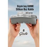 Dem Home 8 Bölmeli Silikon Buz Kalıbı 5x5 Küp Buzluk