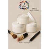 Dem Home Şeffaf Cam Görünümlü Plastik 3lü Krem, Losyon Ve Düzenleyici Mika Kavanoz Seti 250ml