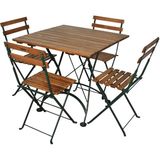 Demar Forge 5503 Katlanır Sandalye & Katlanır Kare Masa 4 + 1 Set - RAL 6012 / 70 x 70 cm / 4