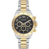 DEMARİ Demari Erkek Kol Saati Quartz Mekanizma Multifunction Çelik Kordon Siyah Kadran Tachymeter Bezel – DM-00108G-D2