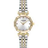 DEMARİ Demari Kadın Kol Saati Quartz Mekanizma, Gold & Gümüş Çelik Kordon, Taş Detaylı Gümüş Kadran, Çokgen Kasa DM-00103L-D1 - Beyaz