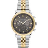 DEMARİ Erkek Kol Saati Quartz Mekanizma Full Fonksiyonlu – Gümüş & Gold Detaylı Çelik Kasa, Gri Kadran DM-00111G-D9 - Kahverengi - Antrasit