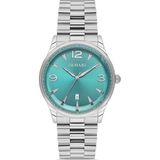 DEMARİ Erkek Kol Saati Quartz Mekanizma – Gümüş Çelik Kasa & Kordon Turkuaz Kadran DM-00117G-A15
