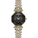 Demari Kadın Kol Saati Quartz Mekanizma – Gold & Gümüş Renk Sekizgen Kasa Siyah Kadran Romen Rakamlı DM-00110L-D2
