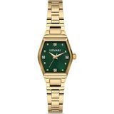 Demari Kadın Kol Saati Quartz Mekanizma – Gold Renk Çelik Kasa Görünümlü Yeşil Kadran Taş Detaylı DM-00109L-B10 - Yeşil - Altın