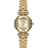 Demari Kadın Kol Saati Quartz Mekanizma – Gold Renk Sekizgen Kasa Gold Kadran Romen Rakamlı DM-00110L-B4 - Altın
