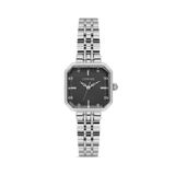 DEMARİ Kadın Kol Saati Quartz Mekanizma – Gümüş Kordon Çizgili Beyaz Kadran Taş Detaylı DM-00114L-A2