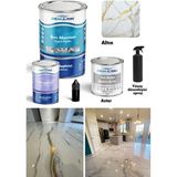Demarin Çift Bileşenli Solventsiz Sıvı Mermer, Liquid Marble Tezgah Yenileme Kiti Takım - 6 L - Altın