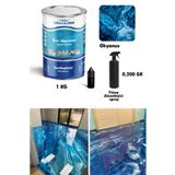 Demarin Çift Bileşenli Solventsiz Sıvı Mermer, Liquid Marble (TEZGAH, ZEMİN BOYASI) Metalik