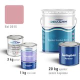 Demarin Epoksi Zemin Kaplama 20 Kg Set (3 Kg Astar +20 Kg Epoksi Zemin Kaplama +1 Kg Sıvı Cam) - Ral 3015