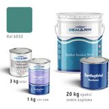 Demarin Epoksi Zemin Kaplama 20 Kg Set (3 Kg Astar +20 Kg Epoksi Zemin Kaplama +1 Kg Sıvı Cam) - Ral 6033