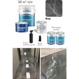 Demarin Solventsiz - Kokusuz Sıvı Mermer, Liquid Marble (Tezgah, Zemin Boyası) - Grey 10