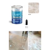 Demarin Solventsiz - Kokusuz Sıvı Mermer, Liquid Marble (Tezgah, Zemin Boyası) Natural Seri,Kum (Bej Rengi Üzerine Beyaz Desen)