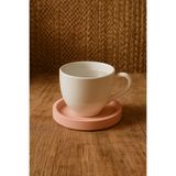 DemCey Home Daire Taş Tepsi Beton Dekoratif Bohem Altlık Pembe 10 x 10