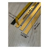 demdekor Dekoratif Yapışkanlı Aynalı Pleksi (10MM) (GOLD) Şerit Mobilya Dolap Süsü (2.80 cmx1.5 cm)