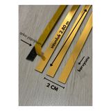 demdekor Dekoratif Yapışkanlı Aynalı Pleksi (10MM) (GOLD) Şerit Mobilya Dolap Süsü (2.80 cmx2 cm)