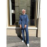 Demet Aksoy Collection Tesettür Ikili Takım - 40 - 42 - Mavi