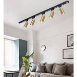 Demet Habek My Lights GU10 ALİMÜNYUM SİYAH GÖVDE BEŞLİ 5 Lİ MAT GOLD ESKİTME KAPLAMA METAL HAREKETLİ BAŞLIK LED RAY SPOT RAY SPOT AYDINLATMA MASAÜSTÜ MUTFAK ADASI OTEL KAFE ÇALIŞMA ODASI AYDINLATMA - Siyah - 4