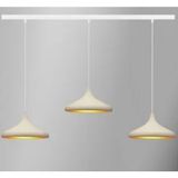 Demet Habek My Lights Mylights 120 cm Kasa Masa Üstü Sıralı Avize Sakıt Beyaz Avize 35CM Başlıklar
