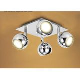 Demet Habek My Lights Mylights 4lü Krom Spot Küre Panasonıc Gün Işığı Ampullü Hareketli Duvar Aplik LED Avize