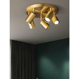 Demet Habek My Lights Mylights Eskitme Kaplama Beşli LED Spot Avize 35 cm Kasa Panasonıc Günışığı Ampulü