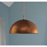 Demet Habek My Lights Mylights Fırcalanmış Bronz Eskitme 40 cm Rustik Vintage Sarkıt Avize - Beyaz - 1