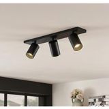 Demet Habek My Lights Mylights Siyah 60 cm Üçlü LED Avize LED Spot Hareketli Ampul Dahil Günışığı