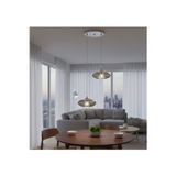 Demet Habek Mylights E27 KROM KAPLAMA İKİLİ FÜME ELİPS CAM SARKIT MASAÜSTÜ MODERN VE ŞIK TASARIM SALON AVİZE