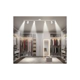 demet habek mylights GU10 Altılı 6 lı Hareketli Başlık 150 cm Beyaz Modern Led Tavan Spot Avize Tasarruflu Led Ampul