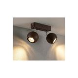 demet habek mylights GU10 Kahverengi İkili Küre Hareketli LED Spot Tavan Avize Krom Detay Os ram Tasarruflu LED Ampül