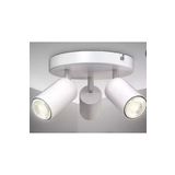 demet habek mylights Mylights Mat Beyaz Tasarruflu Ampul Led Avize Led Spot Üçlü Hareketli Metal Günışığı Ampul